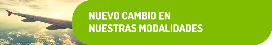 Nuevo cambio en nuestras modalidades