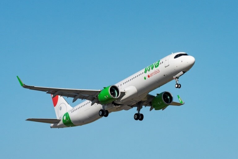 Llega la 1er aeronave modelo Airbus A321neo de Viva Aerobus a México